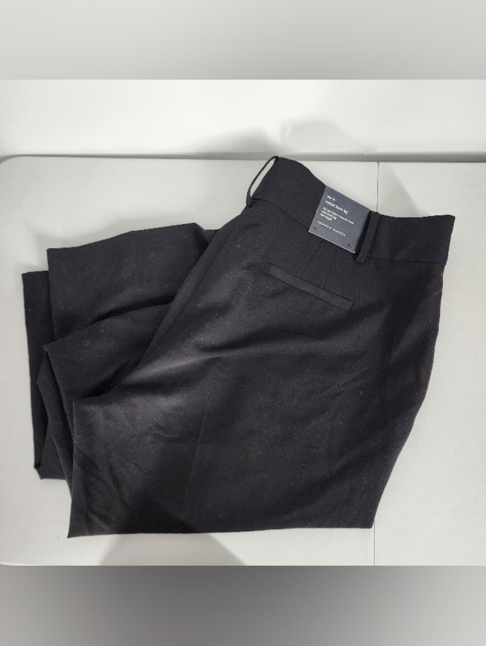 NEW Tommy Hilfiger Womens Sutton Boot-Leg Trousers Size 16 Black Dress Pant
